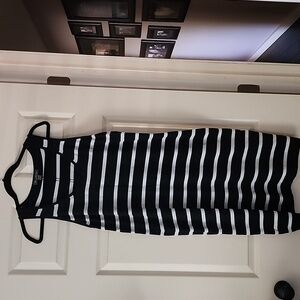 Tommy Bahama Striped Black and White Sleeveless Dress NWOT